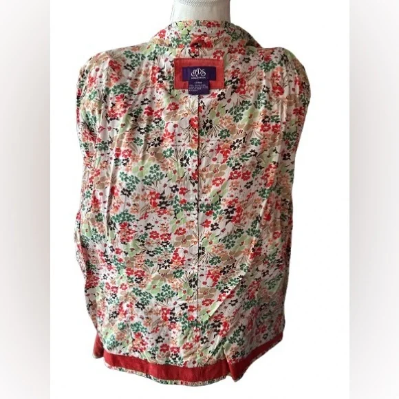 Vintage Suede Large Orange Red Jacket Leather 80s 90s Retro Designer JDS - Picture 13 of 14